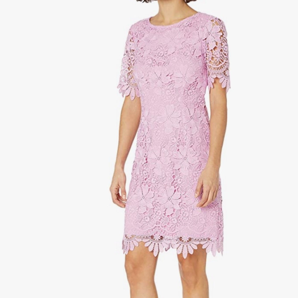 Tahari Elbow Length Sleeve Midi Dress